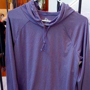 NWT Reebok Women's Double Peached Long Sleeve Hoodie, Velvet Plum, Sz. M